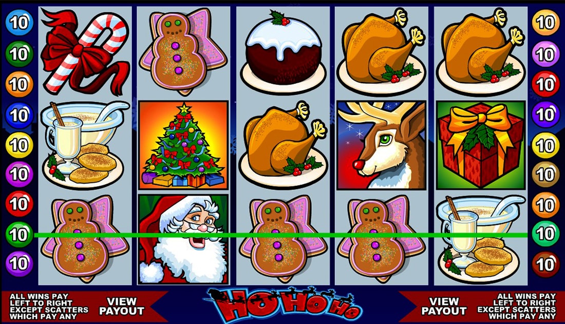 New Year's HoHoHo slot machine from Microgaming.