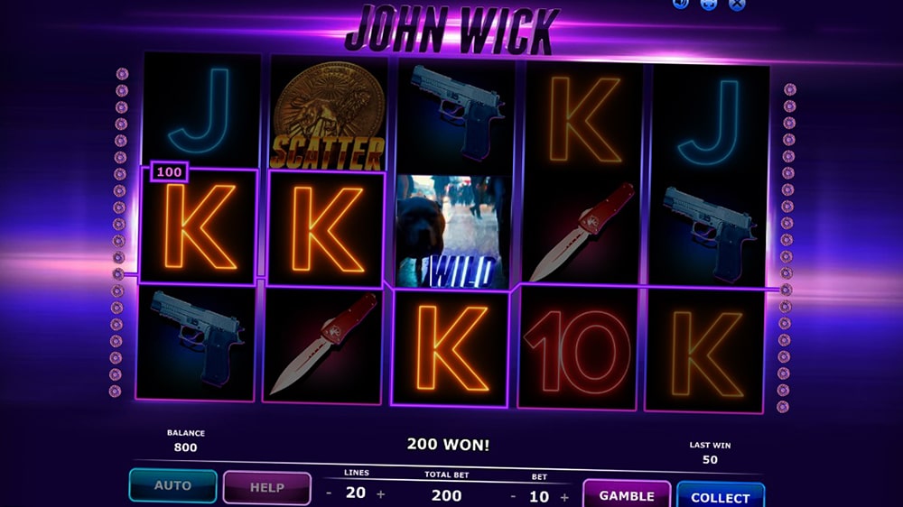 Игровой аппарат John Wick (Джон Уик) онлайн от Бренд Геймс